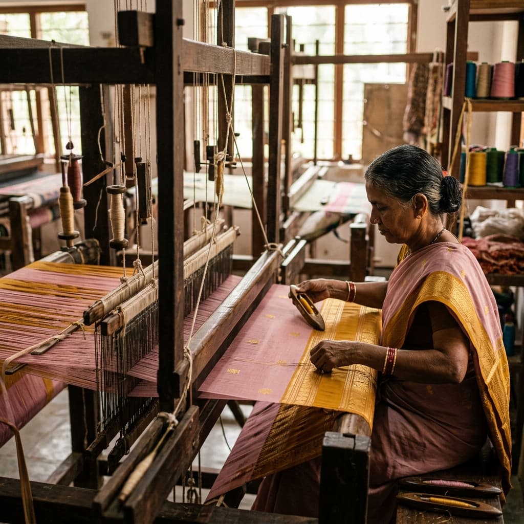 Gadwal Saree Retail in Telangana Preserving a Rich Handloom Legacy